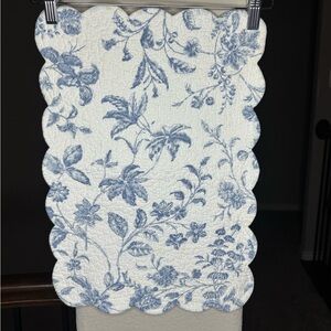 Unbranded Quilted Table Mat with Florals and Stripes
